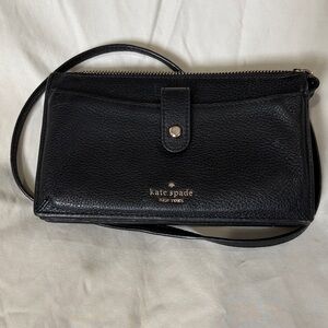 Kate Spade Black Pebbled Crossbody Bag